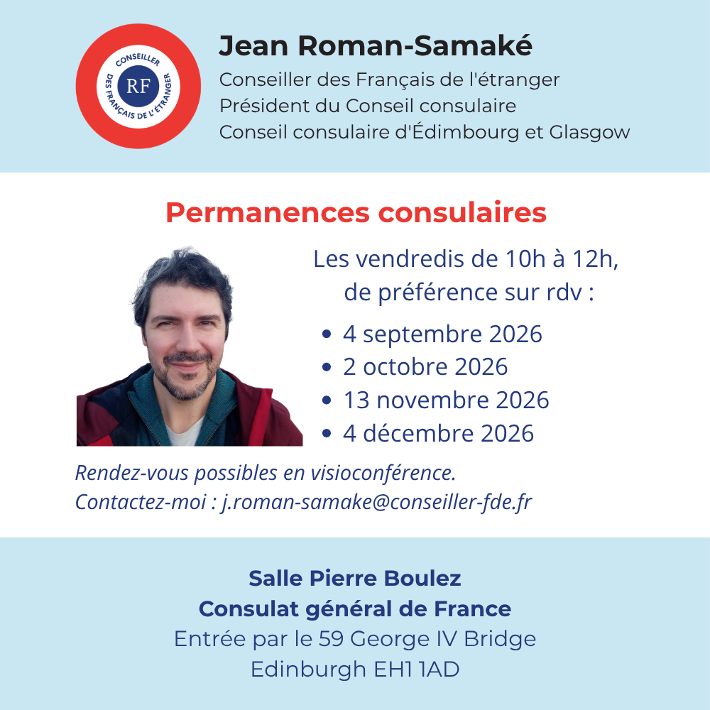 Permanences consulaires Écosse : un rendez-vous régulier avec votre élu